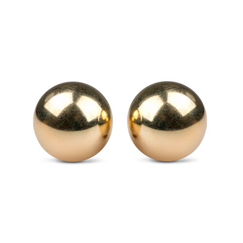 Ben Wa Liebeskugeln 25 mm Vaginalkugeln aus Chromstahl in Gold