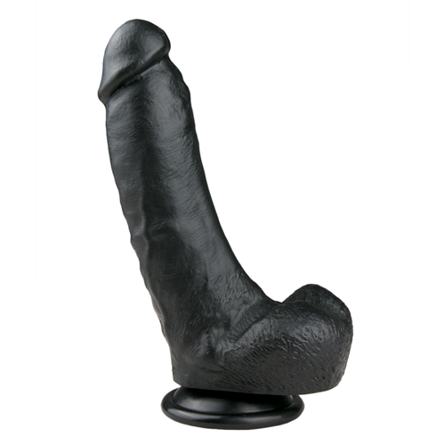 ET171BLK Realistischer schwarzer Dildo - 20 cm