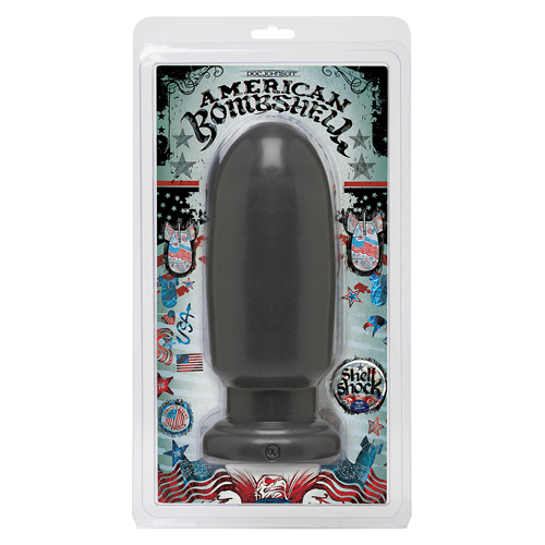 Großer runder Dildo in Grau 22 cm x 8 cm