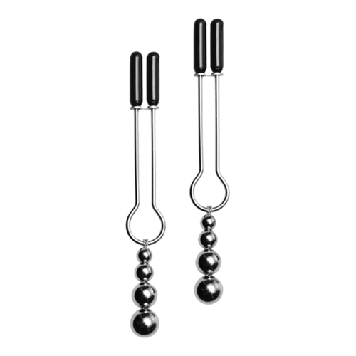 Nippelklemmen Set mit drei Kugeln 9 cm