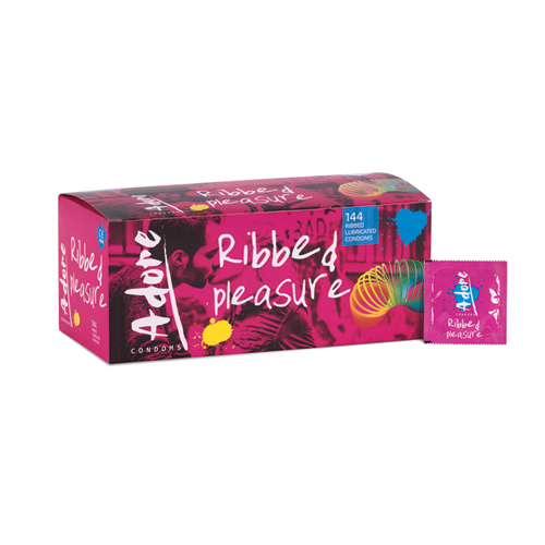 Adore Pleasure Kondome mit Riffeln 144 Stück