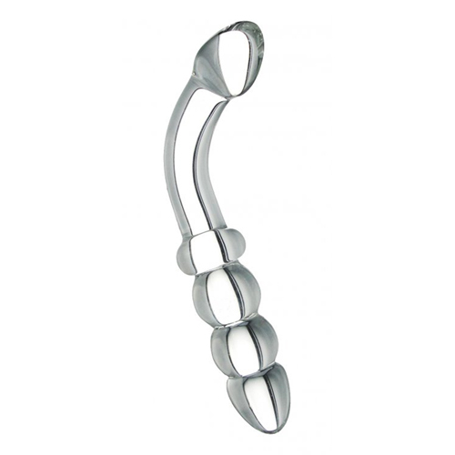 VF624-Clear Hamsa Gläserner G-Punkt/P-Punkt-Dildo 19 cm