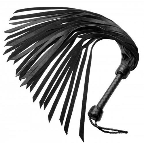 BDSM - Leder folterpeitsche - weich - Schwarz