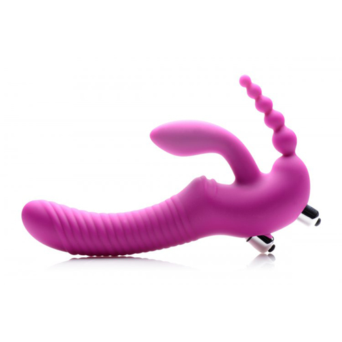 Regal Rider Strap On Vibrator 22 cm rosa