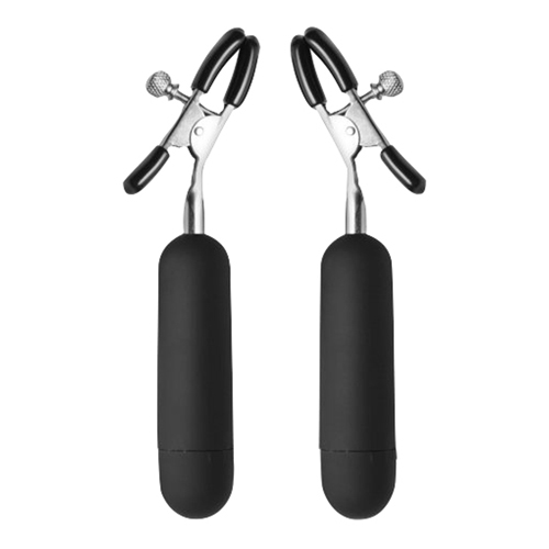 Dark Passion Nippelklemmen mit Vibration 12,5 cm