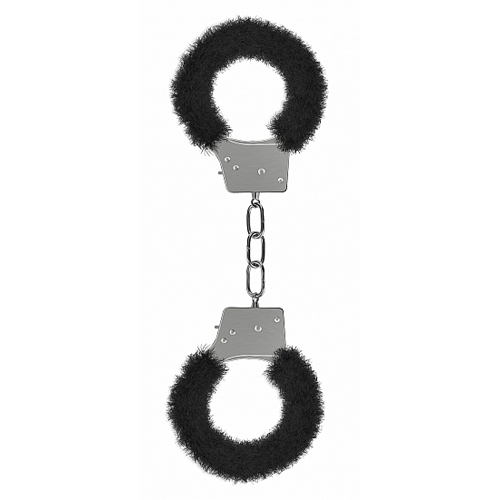 Handschellen mit schwarzem Plüsch Handschellen für Einsteiger