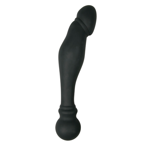 ET347BLK Silikon Prostatastimulator Schwarz 21 cm x 4 cm
