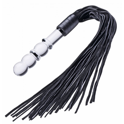 ae387 Lingam Glasdildo mit Peitsche