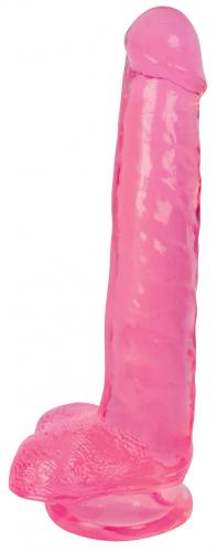 CN-14-0516-33 Dildo mit Hoden 20 cm - Cherry Ice