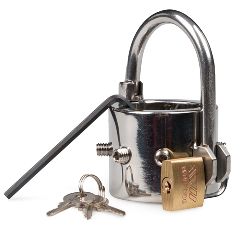 Master Series Edelstahl Hodenstrecker mit Spikes