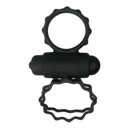 Easytoys vibrierender Duo Silikon Penisring