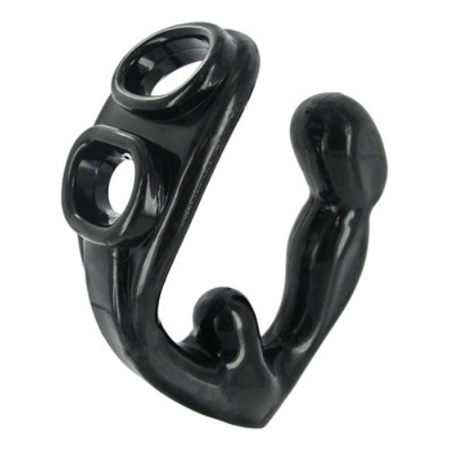 Master Series Penis-und Hodenring mit Analplug