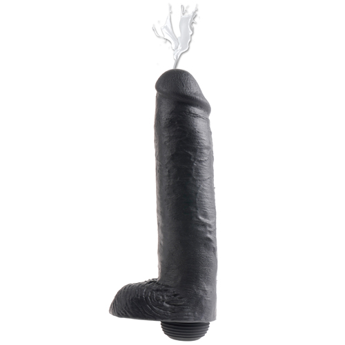 5605-23 King Cock Spritzender Dildo 30 cm - Schwarz